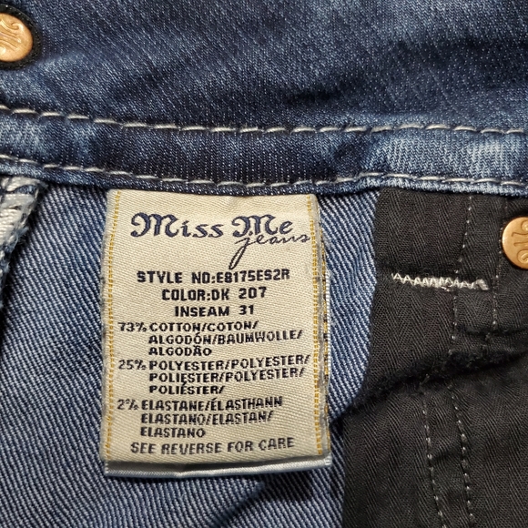 Miss Me Jeans with Southwestern Design Pockets Sz 27. Womens. - Picture 2 of 9
